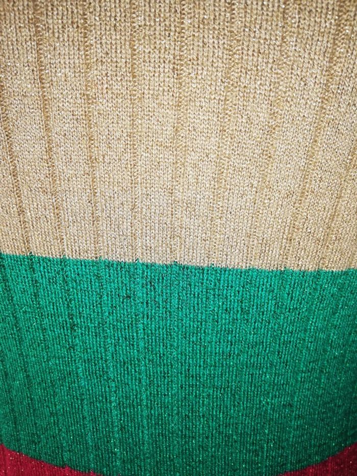pull côtelé et rayé - multicolore - photo numéro 4