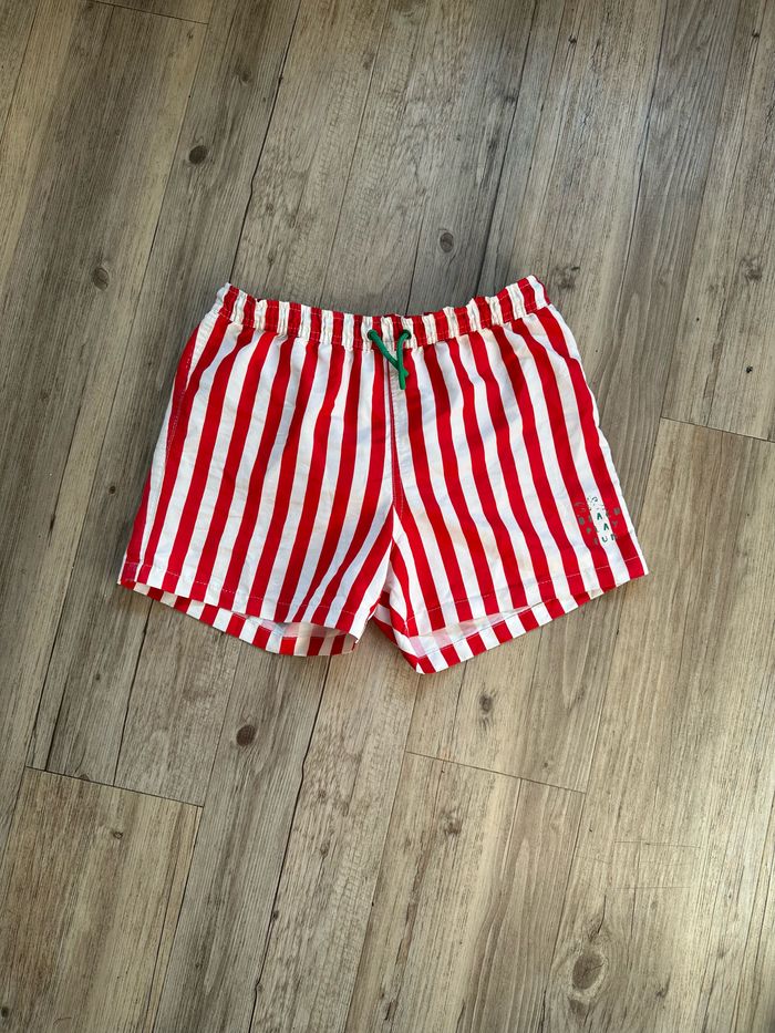 Short de bain rayé rouge et blanc 11/12 ans Zara - photo numéro 2