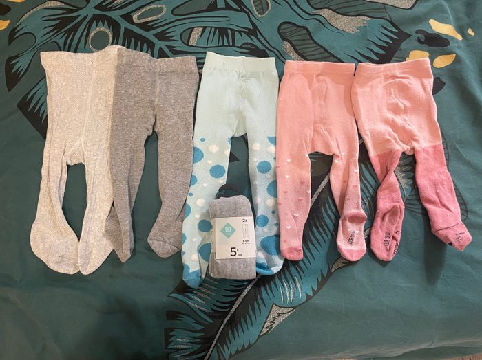 Lot collants bébé fille