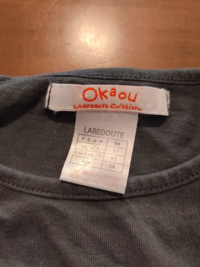 T-shirt manches longues 3 ans La Redoute très bon état - photo numéro 3