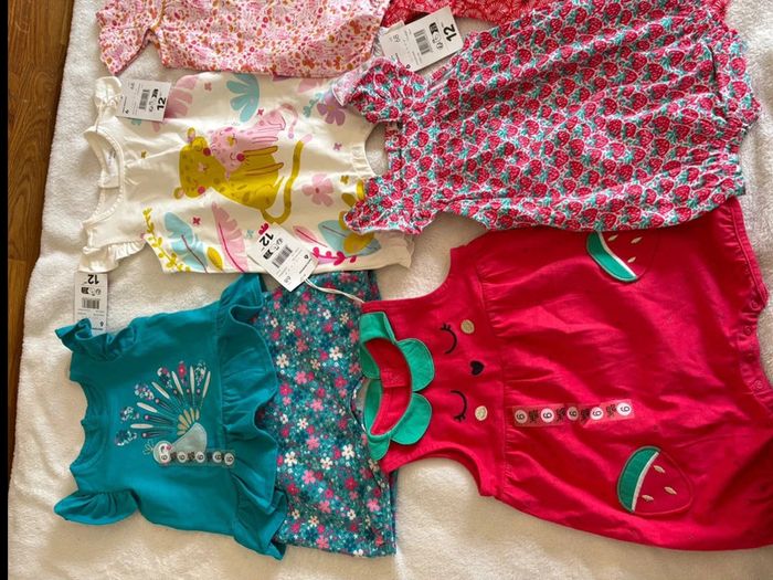 Adorables barboteuses Du Pareil au Même - Lot de 5 pièces, taille 6 mois, neuves avec étiquette - photo numéro 2