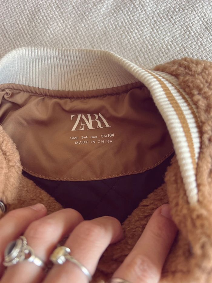 Veste bomber Zara moumoute sherpa neuf 104 - photo numéro 5