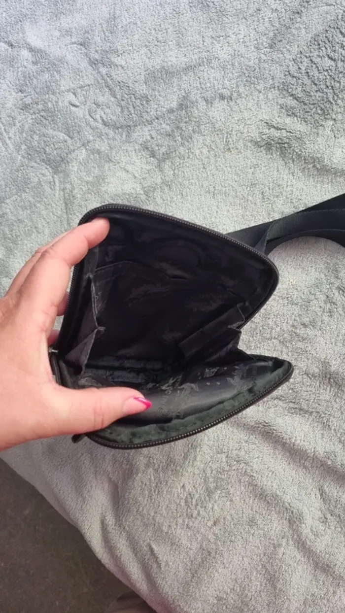 Sacoche - sac en bandoulière noir marque francine - photo numéro 5