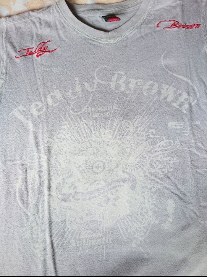 T-shirt mc gris clair Teddy Brown 10 ans garçon - photo numéro 3