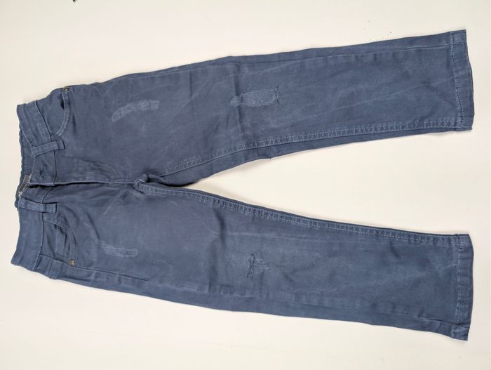 Pantalon bleu-gris TQF Collection - Style "destroy" - 4 ans