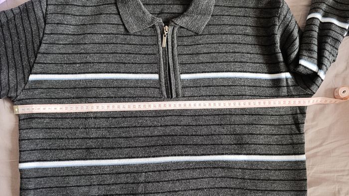 Pull gris à rayures homme. Sorenzo. Taille M. - photo numéro 7