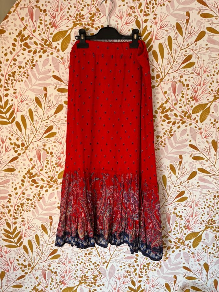 Jupe longue rouge bohème - photo numéro 2