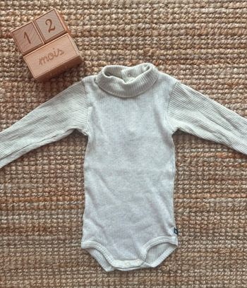 Body col roulé côtelé Petit Bateau 12mois / 74cm