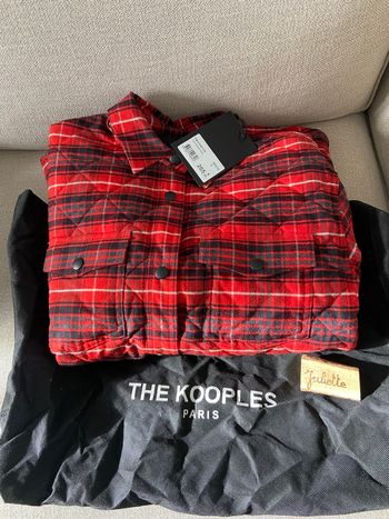 Veste-chemise matelassée à carreaux rouges – The Kooples – Taille 1 – Neuve avec étiquette