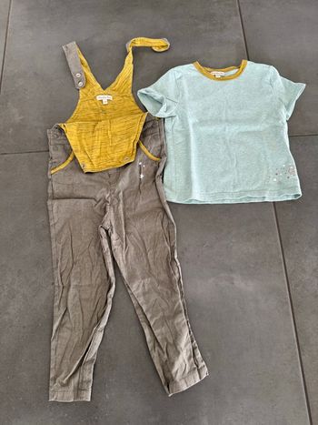 Ensemble salopette + t shirt 36 mois