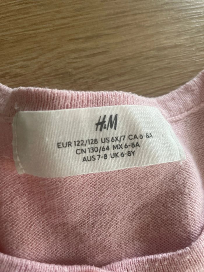 Gilet rose H&M taille 8 ans - photo numéro 2
