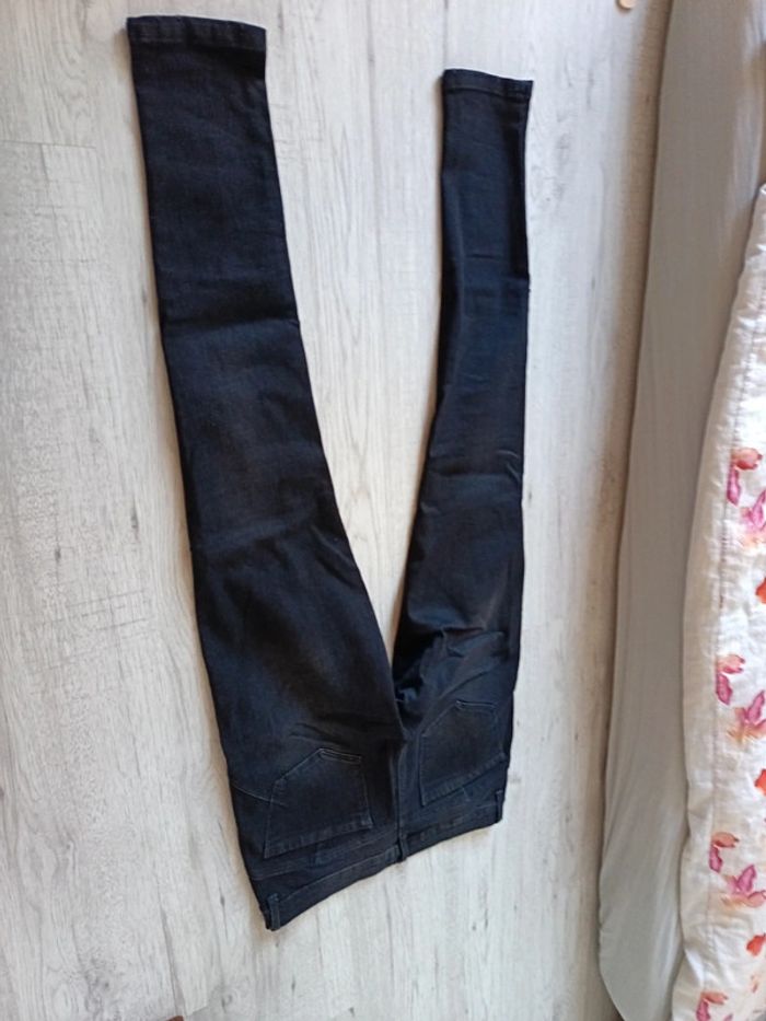 Pantalon jeans 38 M femme gemo tbe noir - photo numéro 8