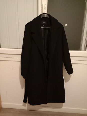 Manteau long noir femme kiabi