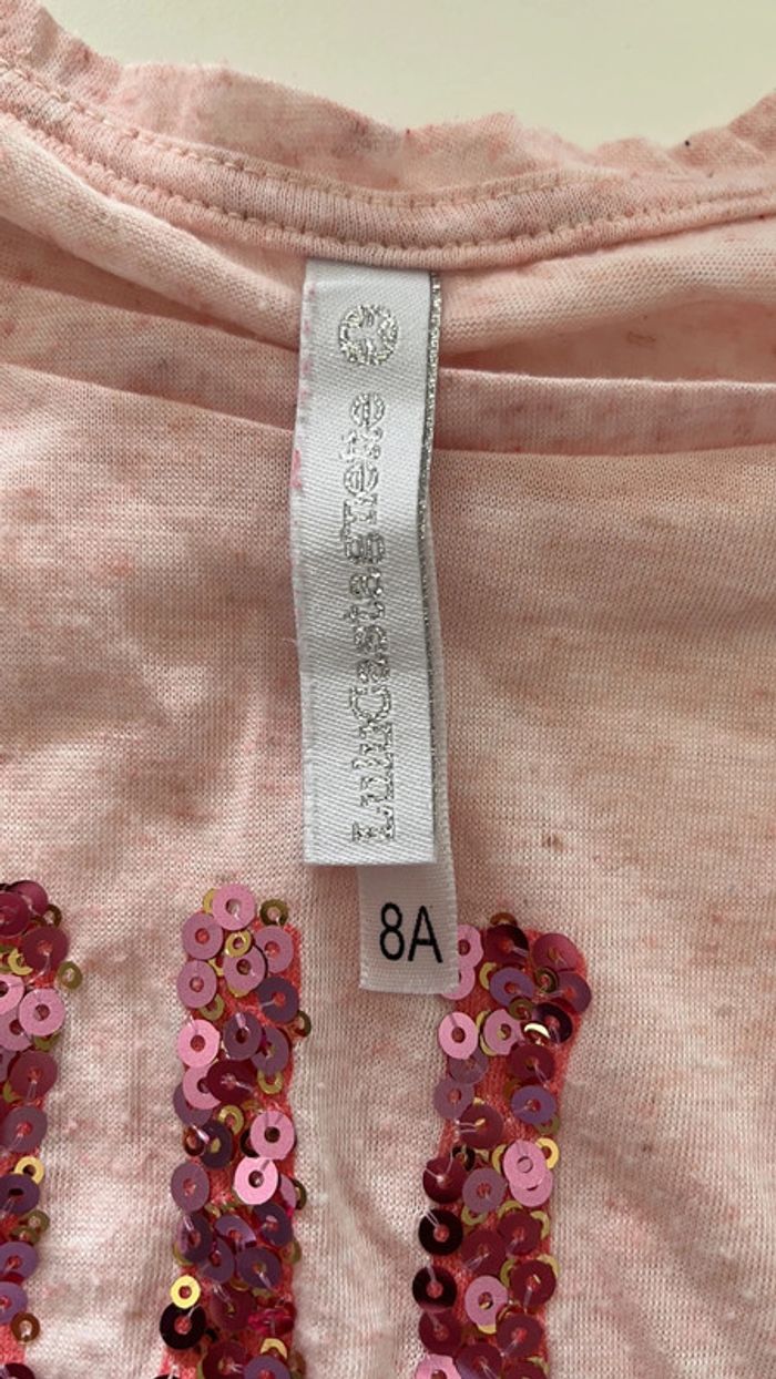 Teeshirt Lulu Castagnette fille rose 8 ans - photo numéro 2