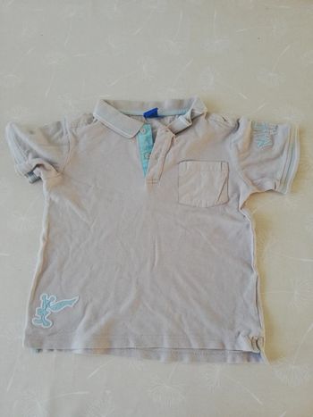 Polo manches courtes beige 5/6 ans Disney