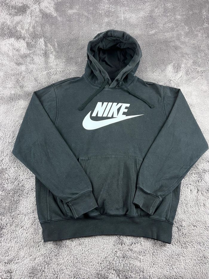Nike Sweat à Capuche Noir Logo Blanc – Taille M Streetwear Homme