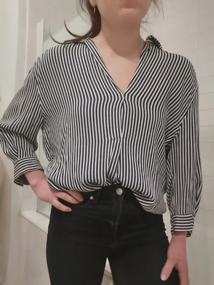 Blouse zara rayée - photo numéro 2