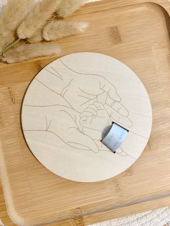 Plaque bracelet naissance