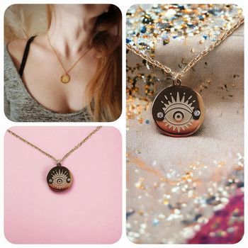Collier talisman à œil Grec
