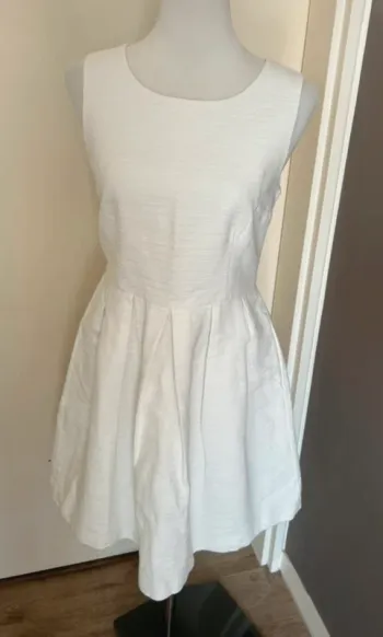 Monoprix, robe blanche, femme, taille 40