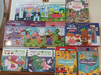 Lot 11 livres de coloriage magique à l'eau