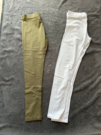 Leggings blanc et kaki