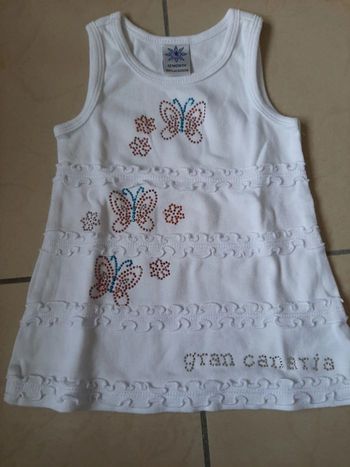 Tee shirt sans manches fille 12 mois