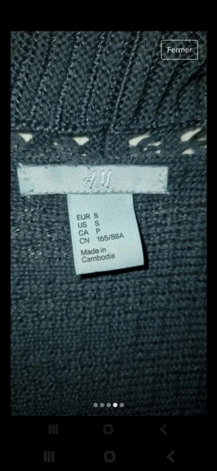 Gilet hm gris taille s - photo numéro 3