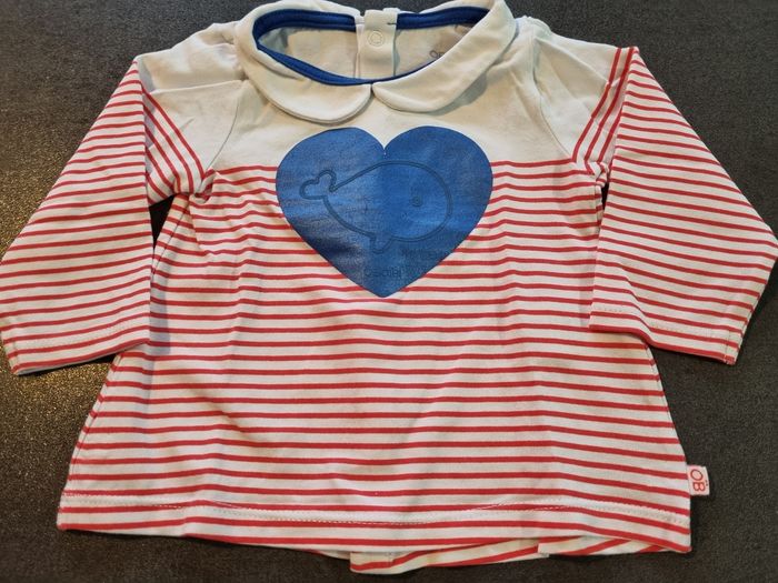 T-shirt manches longues Obaïbi 3 mois