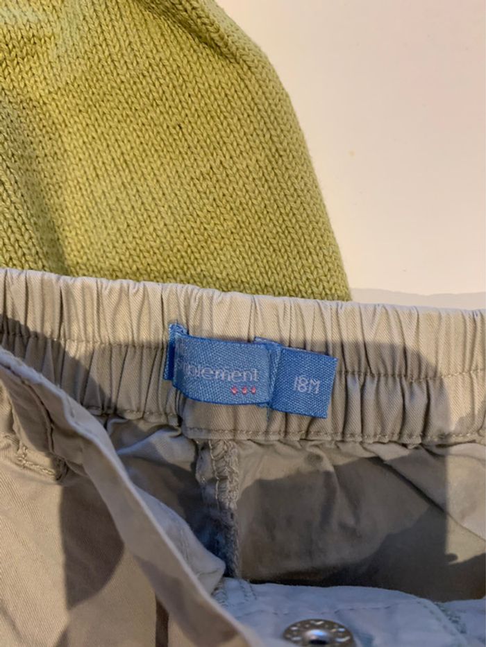 Ensemble bébé garçon pantalon et pull sans manches 18 mois - photo numéro 2