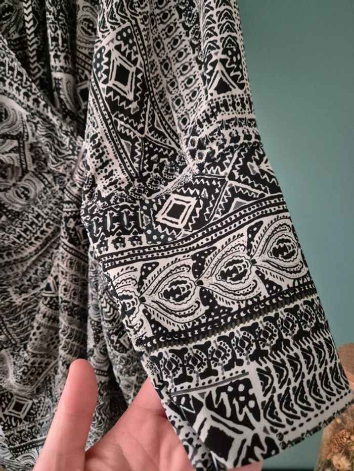 Robe porte feuille à imprimés noir et blanc, Molly bracken, taille XL - photo numéro 3