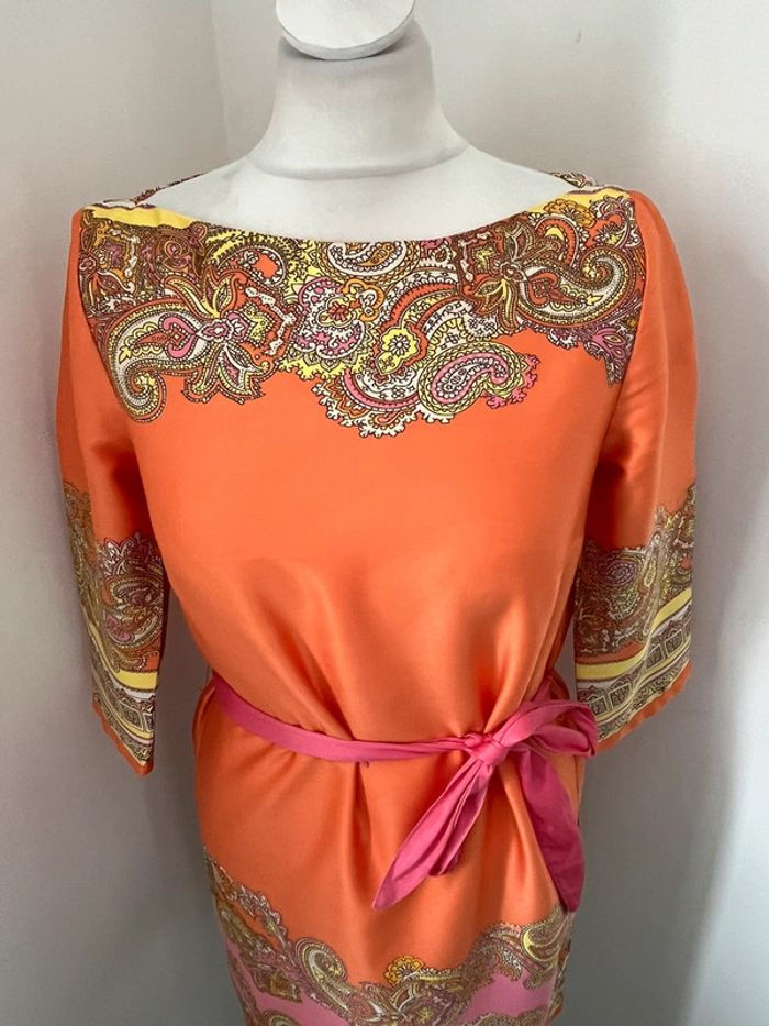 Robe orange à motifs H&M S - photo numéro 4