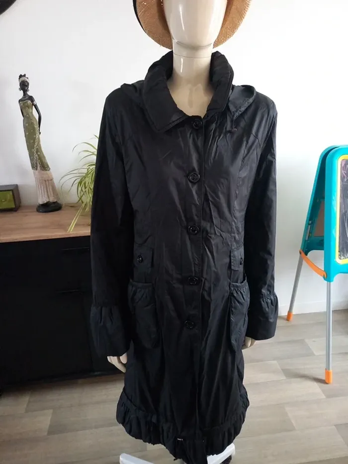 Long manteau noir T.40 - photo numéro 2