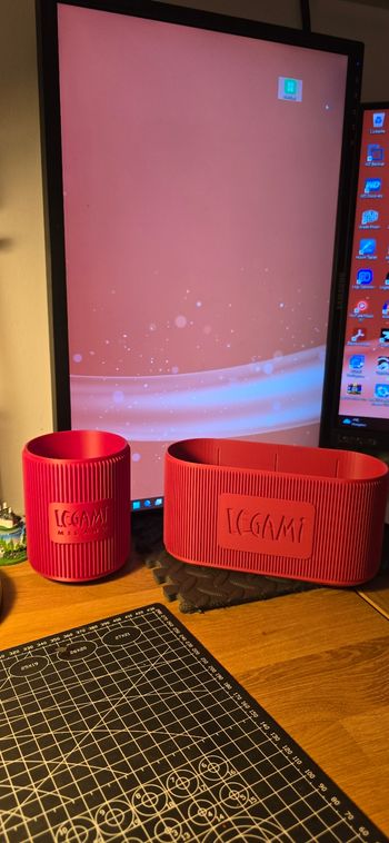 Lot pot legami et organiseur legami rouge