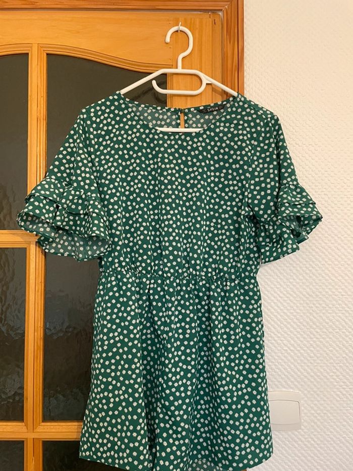 Combi short fleurie