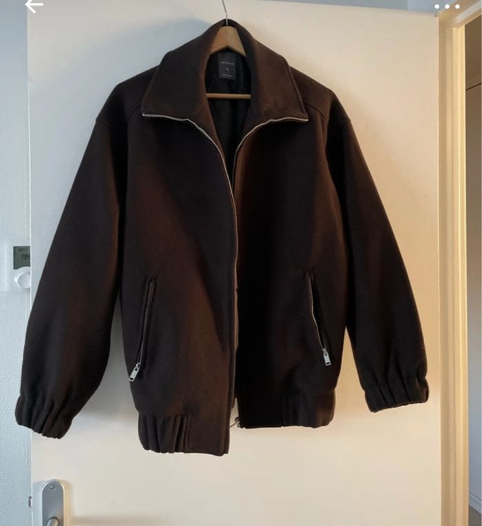 Blouson bomber décontracté à col cheminée - photo numéro 3