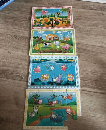 Lot 4 puzzles enfant