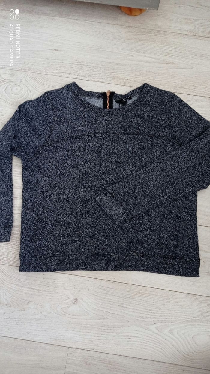 Sweat léger H&M gris chiné taille M tbe