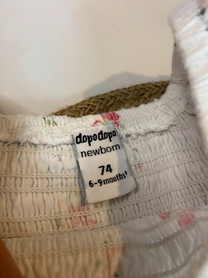 Ensemble robe sans manche leggings mi court fille fleuri - photo numéro 2