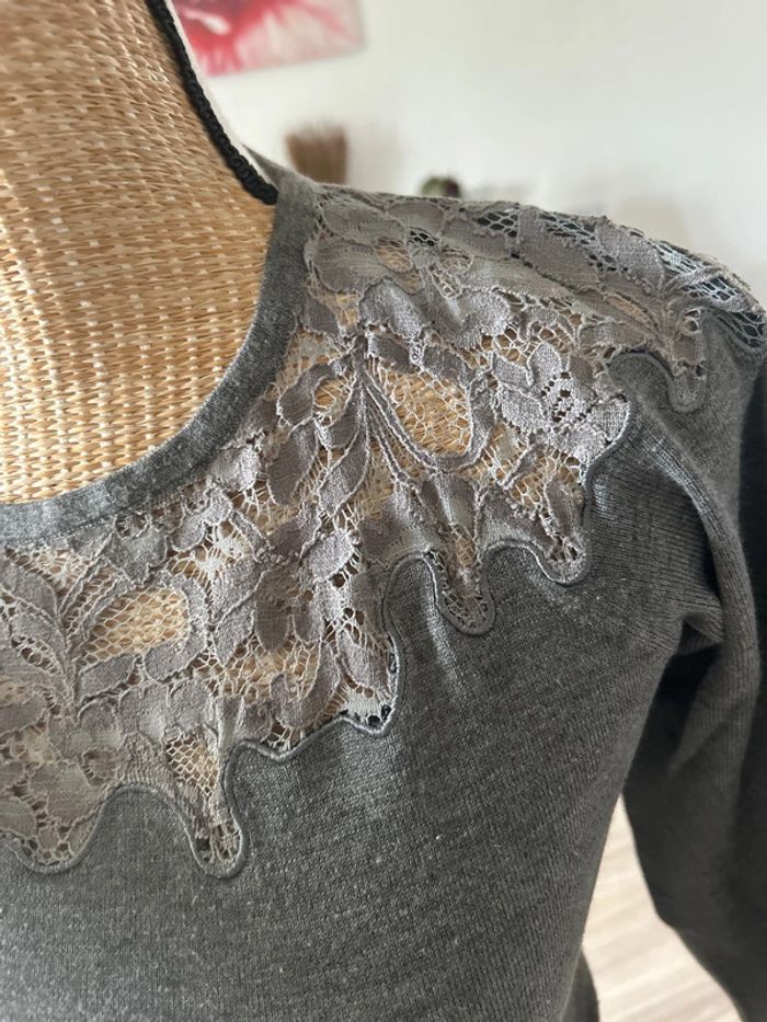 Blouse dentelle au col la redoute 34/36 - photo numéro 2
