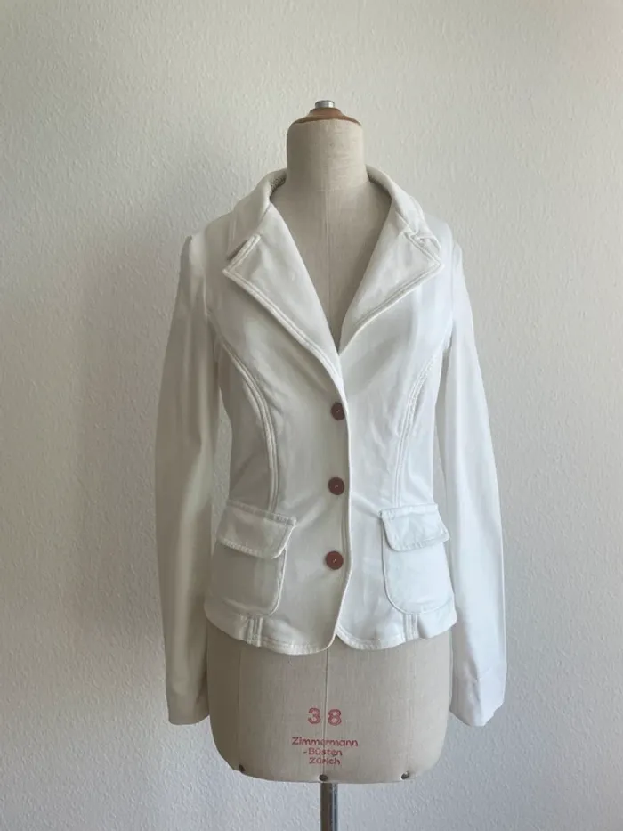 Blazer blanc en jersey Weekend Max Mara - photo numéro 2