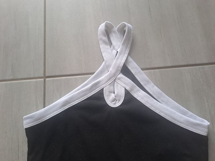 Débardeur original noir blanc Pimkie Taille M - photo numéro 2