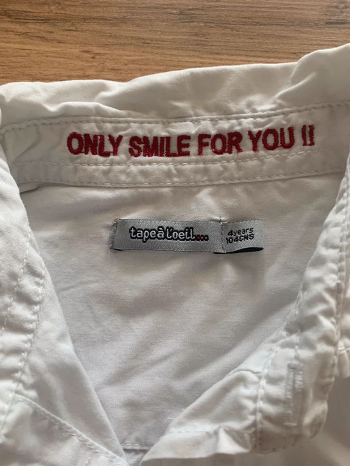 Chemise blanche garçon taille 4 ans Tape à l’œil - photo numéro 2