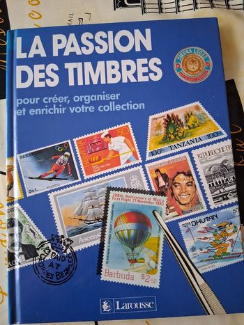 Livre la passion des timbres, thème philatélie 