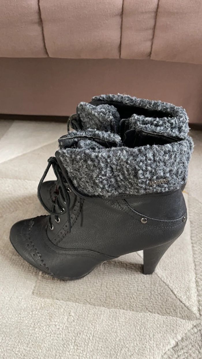 Bottines noires à talons 39 - photo numéro 3
