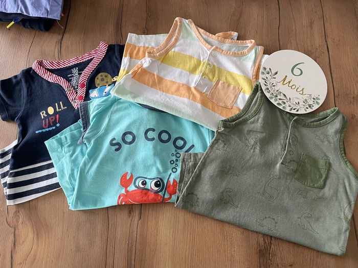 Lot de 4 Combishort 6 mois - photo numéro 3