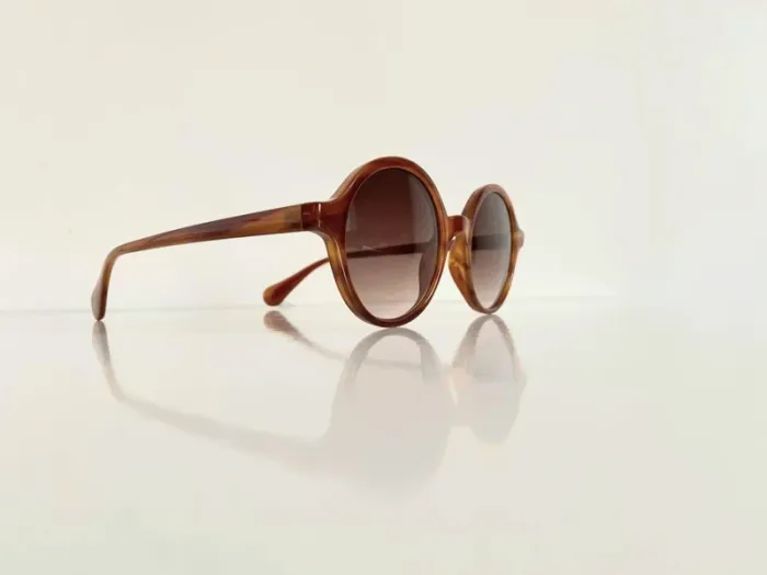 Lunette de soleil marron ronde mixte verres dégradés uvprotection catégorie 3 - photo numéro 4