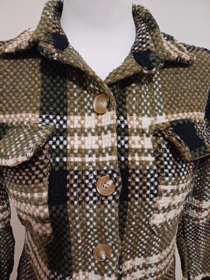 Veste épaisse à carreaux taille S/M 36/38 - photo numéro 2
