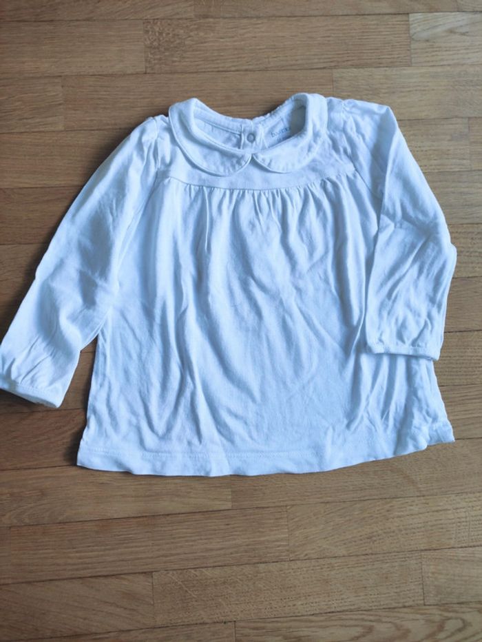 Chemise en tissu teeshirt blanc 18 mois