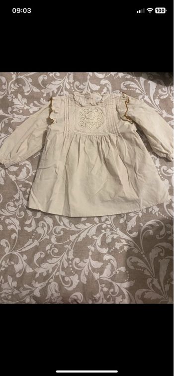 Robe blanche Zara 18-24 mois